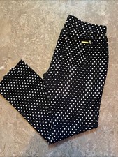 Michael Kors Navy Skinny Pants with White Pol...