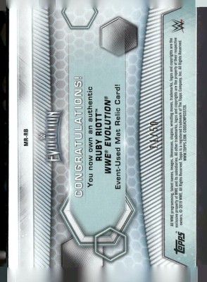 2019 Topps WWE Women's Division #MR-RB Ruby Riott Mat Relic Orange #/50