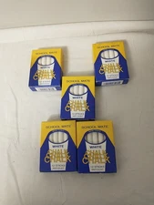 Vintage,Lot Of 5 Box,School Chalk White Blackboard France School Mate,,anti Dust