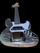 SILVER LEAF ELECTRIC BASS GUITAR &ndash; New Custom Jazz Boutique TL Vintage Style
