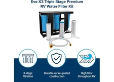 Camco 40649 EVO X3 Triple Stage Premium RV Water Filter Kit