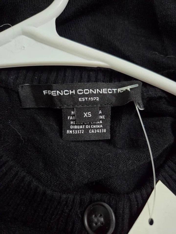 French Connection Women's Black Cosysoft Fitted Cardigan Size XS - Image 4 of 4
