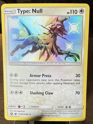 Pokmon Type: Null SV45/SV94 Hidden Fates Shiny Vault Holo Rare English -  NM | eBay