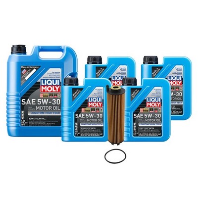 9L Liqui Moly Longtime High Tech 5W-30 Mann Oil Change Kit for Mercedes M256