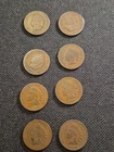 8 Vintage Key Date 1886 Type II Indian Head Pennies