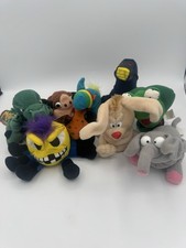 Ace Novelty Meanies Series 1 Plush Lot of 8 Monster Toys w/ Tags Vintage