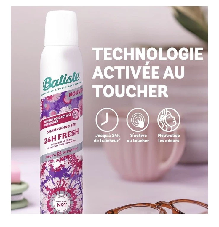 *Lot de 2* Shampooing sec  24h original Batiste 200ml - Photo 3/4