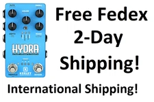 New Keeley Hydra Stereo Reverb & Tremolo Guitar Effects Pedal