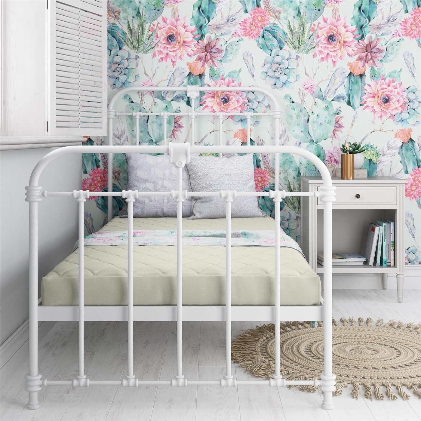 Bunk mattress twin bed quilted tan inch top dhp sku store model