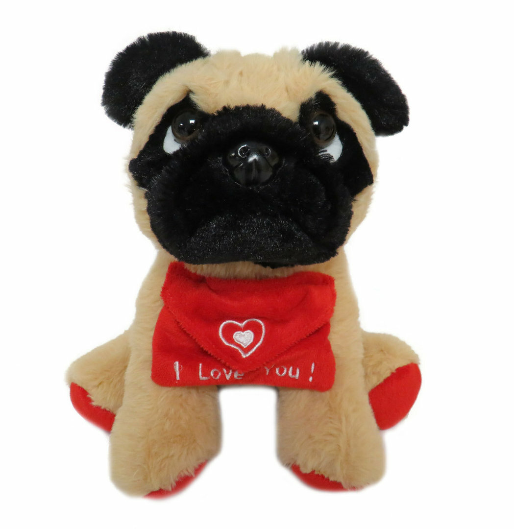 valentines pug teddy