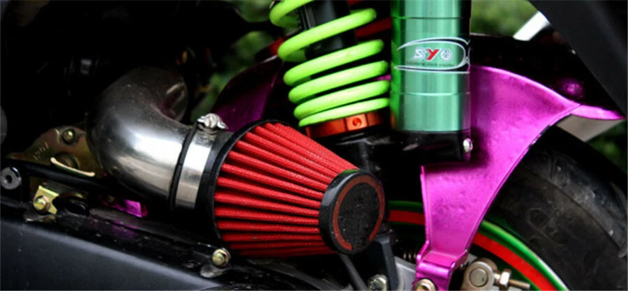 Cápsula de filtro de admisión de aire 42 mm 45 grados curva para motocicleta scooter bicicleta ATV EE. UU. Foto 3 de 4