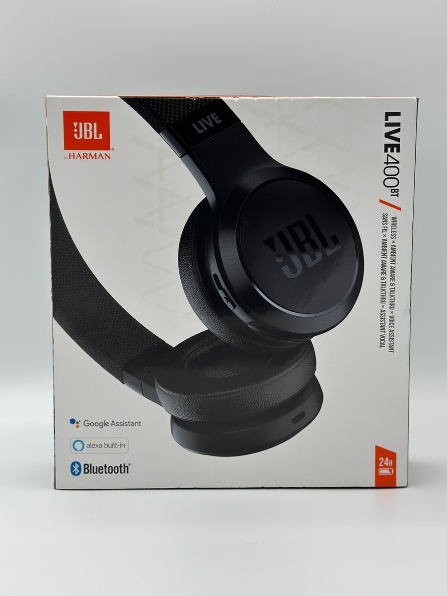 JBL Live 400BT On-Ear Wireless Headphones by Harman Black LIVE400BTBLK New