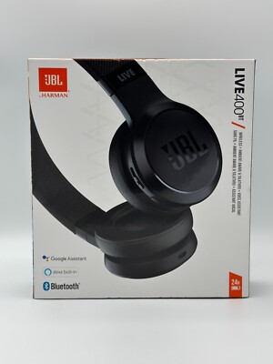 JBL Live 400BT On-Ear Wireless Headphones by Harman Black