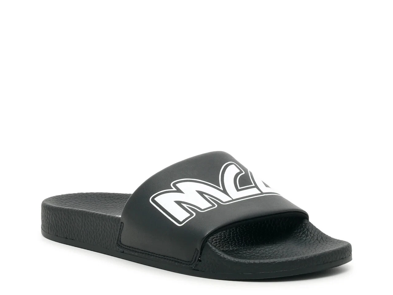 NUOVI SANDALI DIAPOSITIVE LOGO $220 MCQ NERO bianco taglia 45eu 12us Alexander McQueen nuovi con etichette