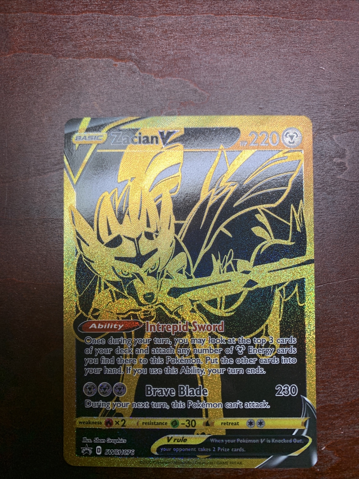 Pokemon - Zacian V - Black Star Promo - SWSH076 - NM ** Sleeved **