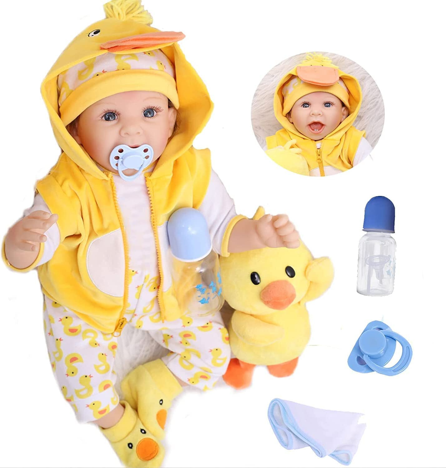 55 CM Reborn Baby Dolls Toddler Realistic Silicone Vinyl Newborn Boy Doll XMAS eBay