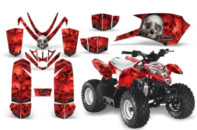 Atv Graphics Aufkleber Sticker Für Polaris Outlaw/Predator 50 Alle Jahre Bones