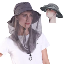 Mosquito Insect Hat With Bug Net Mesh Head Sun Bee Protection Fishing Outdoor