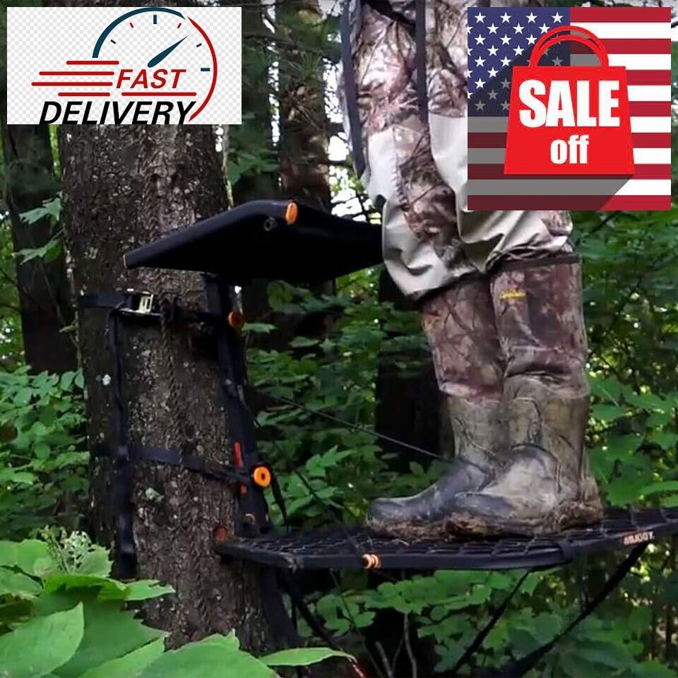 Muddy The Boss Wide Stance Hang On 1 Person Deer Hunting Tree Stand Platform IDEAL IJL