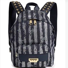 Nwt $350 Zac Zac Posen Star Stud Eartha Small Backpack In Dark Denim Sold Out!!!