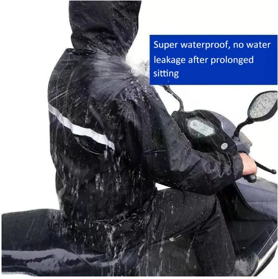 Traje de Lluvia para Hombres Mujeres Chaquetas Pantalón Equipo Reflectante Impermeable Moto Hivis Foto 3 de 4