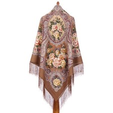 Pawlow Posad/Pavlovo Posad Schal-Tuch Folklore 146x146 Wolle 1873-16