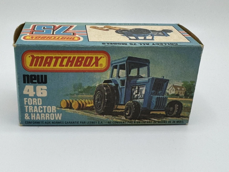 Ford Matchbox Superfast #46 1978 vintage tractor y grada con caja original Foto 2 de 4