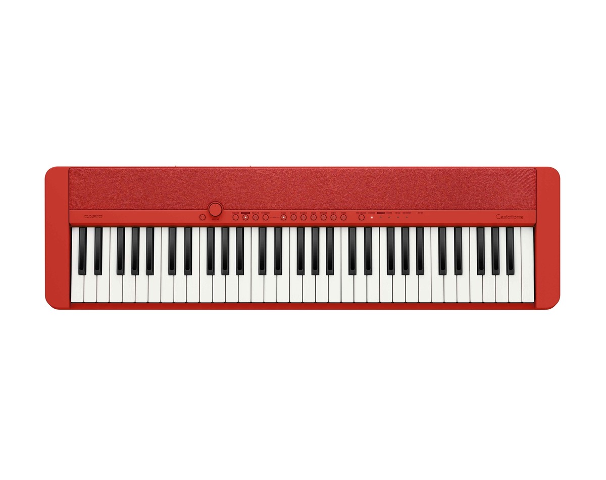 CASIO Casiotone 61鍵 Casio CT-S1 Casiotone 61-Key Keyboard - Red w/ Adjustable