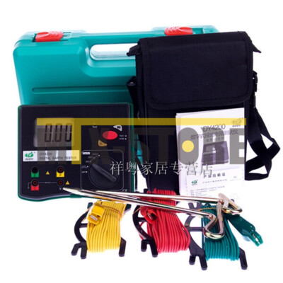 1pcs New DY4200 Digital Earth Ground Resistance Tester Meter 0.01Ω to 2000Ω #W1