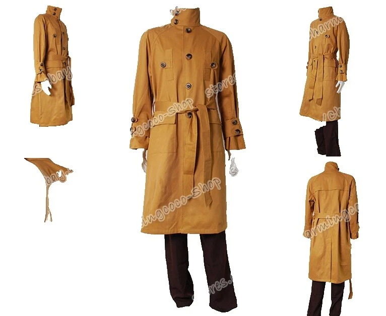 Mezcla de algodón Chaquetas, abrigos y capas Brown disfraces para hombres