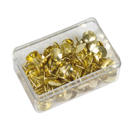 100 Reißbrettstifte messing Reißzwecken Heftzwecke Pinnwand Soennecken 1084