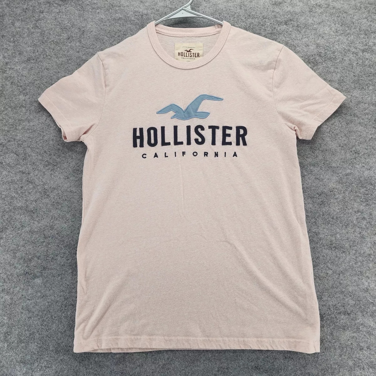 Hollister Shirt Womens Small Pink California Logo Short Sleeve eBay