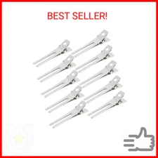 50pcs Hairdressing Double Prong Curl Clips, Wobe 1.8" Setting Section Hair Clips