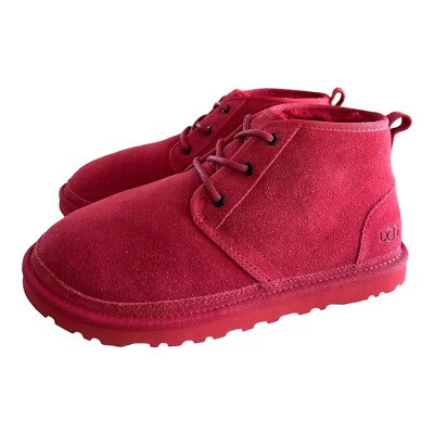Ugg 3236 Neumel Chukka Samba Red Boots Size 10 UGG Neumel Samba Red Suede Sheepskin Chukka Ankle Boots  main image 3