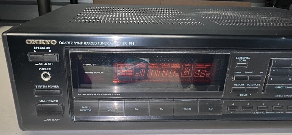 Vintage Onkyo R1 TX-930 Quartz Synthesized AM/FM Tuner Receiver/Verstärker - ohne Fernbedienung - Bild 3 von 4