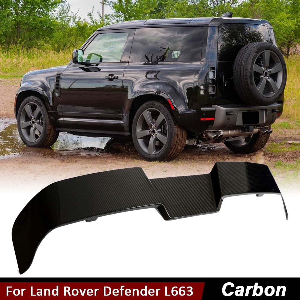 For Land Rover Defender L663 90 110 2020UP DRY CARBON Rear Roof Spoiler Wing Lip