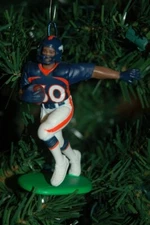 Terrell Davis Denver Broncos Christmas Tree Ornament 4" Blue Jersey Football