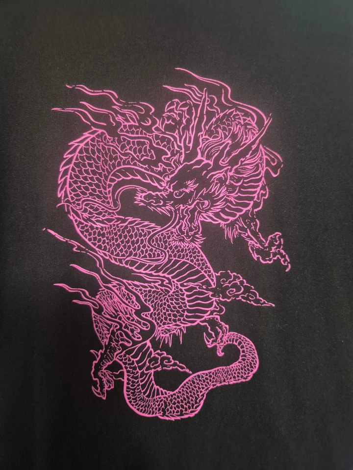 Camisa De Colección Años 90 Y2K Dragón Sudadera con Capucha Animecore Gothcore Gótico Mangas Cortas Talla M Foto 2 de 4