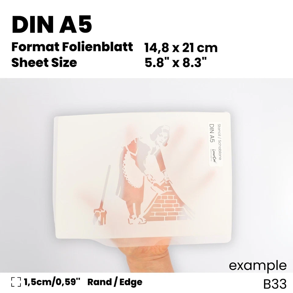 Schablonen BANKSY (B9-B64) in DIN A5 A4 A3 Stencil Airbrush, Graffiti, Malen - Bild 2 von 4