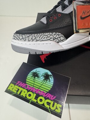 2018 Nike Air Jordan 3 Black Cement 9.5 854262-001 Dunk SB Travis Scott 4 5 6 7