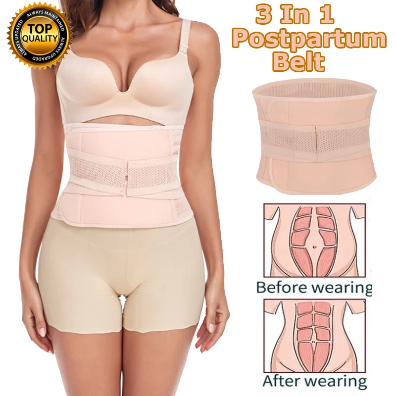 3 In1 Postpartum Belt Belly Wrap Body Shaper Support Recovery Band After  Birth