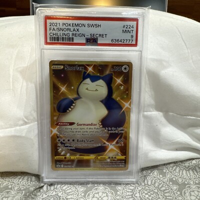 レジスチルゴールドスター psa6 渦巻きホロあり。値段相談受付可 Snorlax (Secret) 224/198 Swsh06: Sword & Shield - Chilling Reign