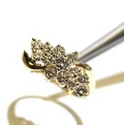 14k yellow gold .92ct VS H diamond cluster ring 3.9g estate vintage 5 — photo 6