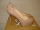 AUTH NEW WOMEN LOUBOUTIN NUDE DIRDITTA 130 NUDE PATENT PLATFORM PUMP/HEEL US 11 — photo 4