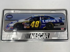 Jimmie Johnson #48 Nascar License Plate, Metal, Lowe&rsquo;s 2007