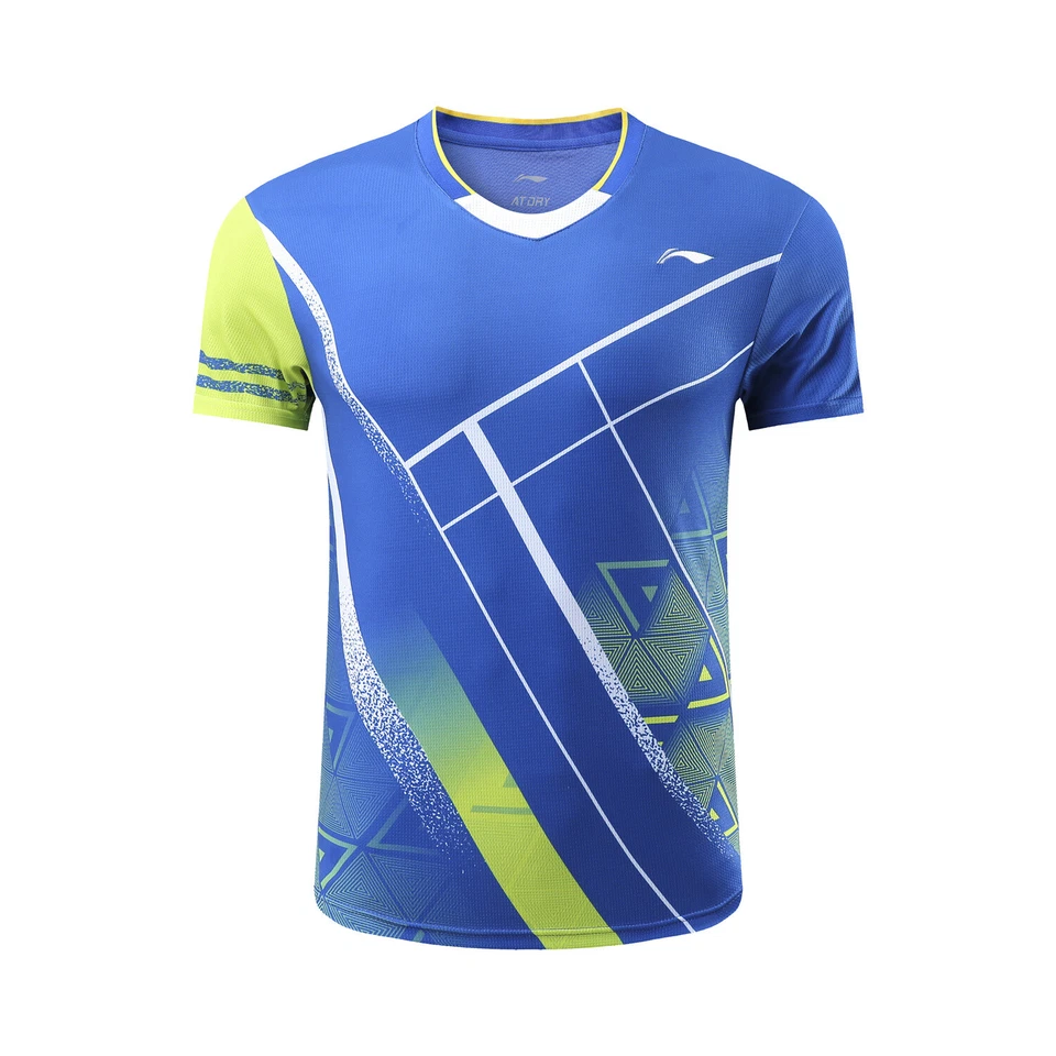 Adult Kid Li-Ning Sports Short Sleeve Tops Tennis Clothes Badminton Wear T-SHIRT - Image 3 of 4