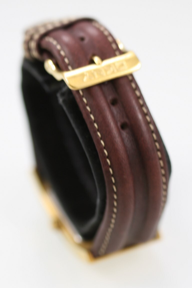 DKNY Men Watch Gold Stainless Steel WR Brown Leather Battery Beige