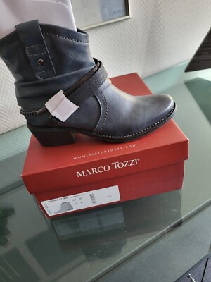 Marco Tozzi Stiefeletten blaugrau