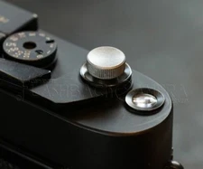 NANIGASHI Shutter Release Button BRASS SILVER ' LARGE '  L Size #015203