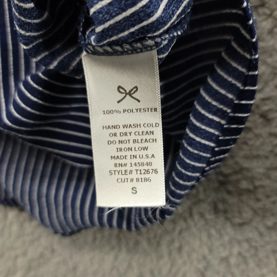 Everly Shirt Womens Small Blue White Striped Long Sleeve Top - Image 3 of 4